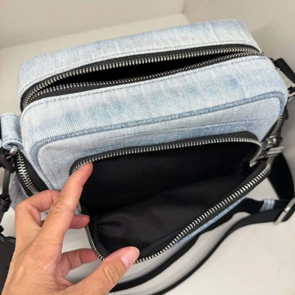 Coach Fletcher Crossbody Bag In Loved Signature Denim CEA06